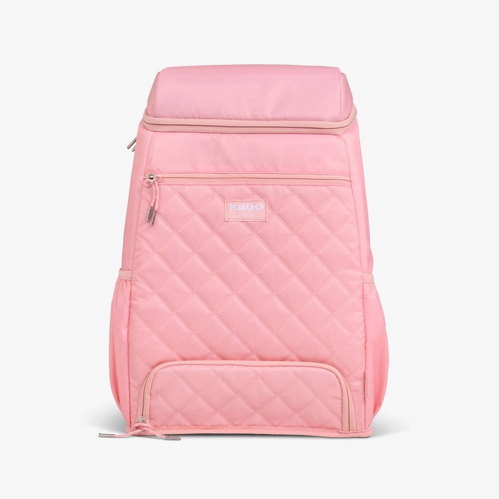 Igloo Cooler Backpack 9QT Leakproof Rose Quartz 20 Cans MaxCold Duo Soft-Sided